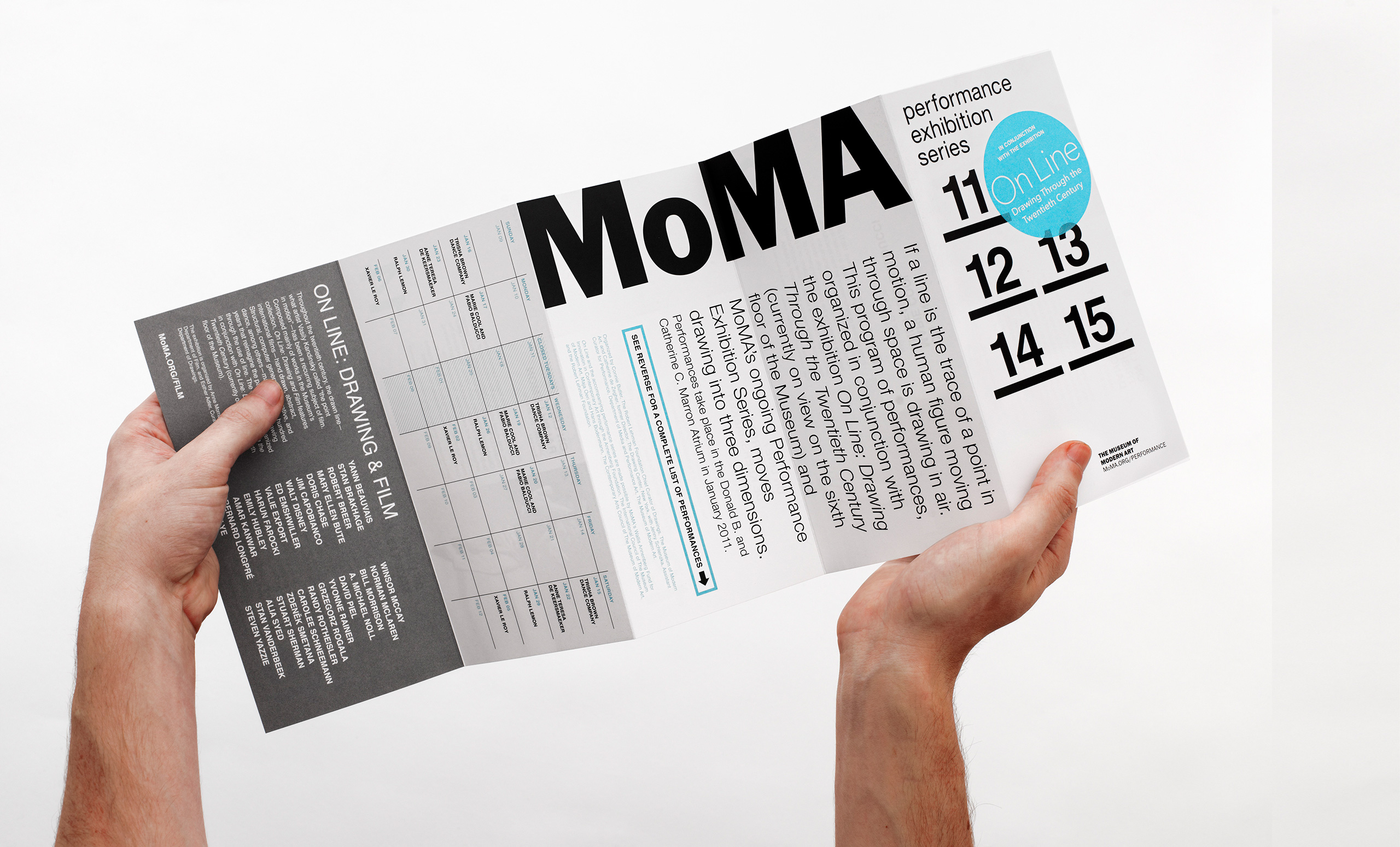 MoMA Performance Exhibition Series flyer